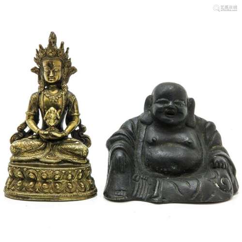 Two Buddha Sculptures