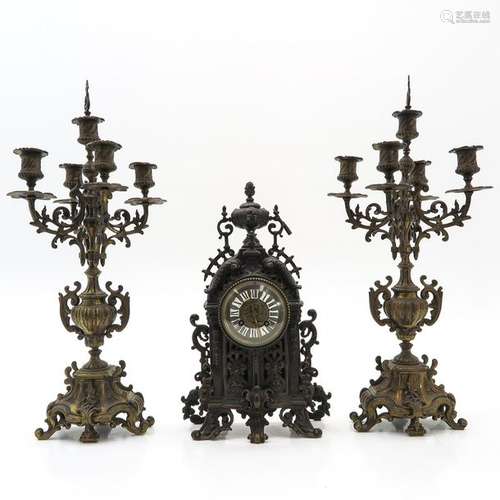 A Three Piece Clock Set