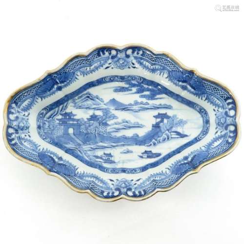 A Chinese Blue and White Tray