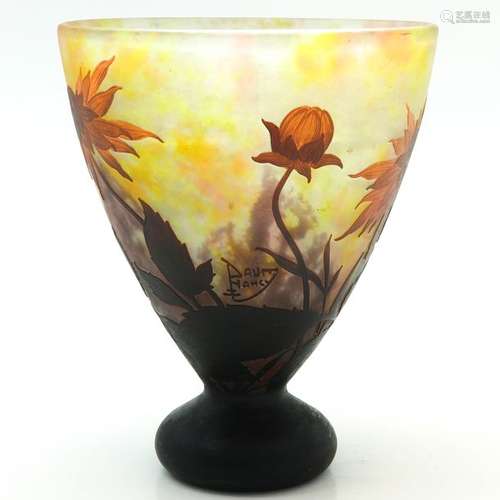 An Art Nouveau Cameo Glass Vase Signed Daum Nancy