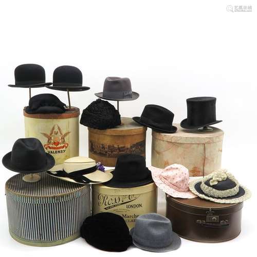 A Diverse Collection of Vintage and Antique Hats