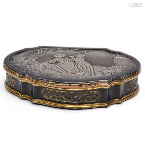 A Rare 18th Century Japanese Shakudo Snuff Box