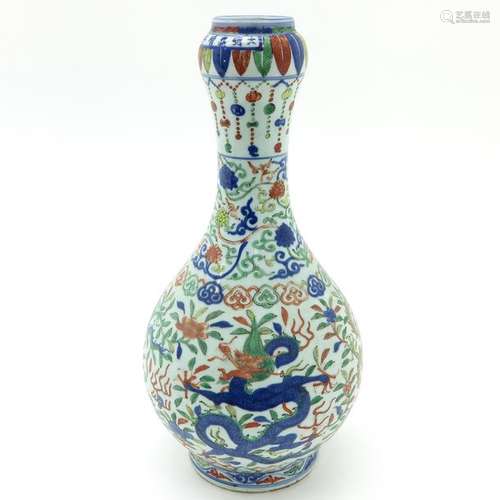 A Chinese Garlic Mouth Vase