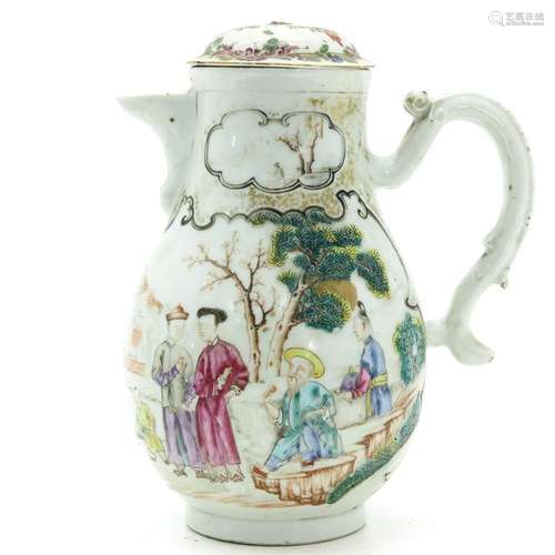 A Chinese Famille Rose Coffee Pot