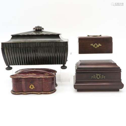 A Collection of Four 19th Century Boxes