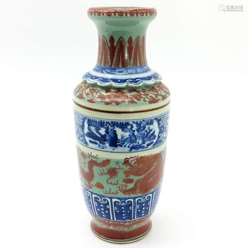 A Polychrome Decor Vase