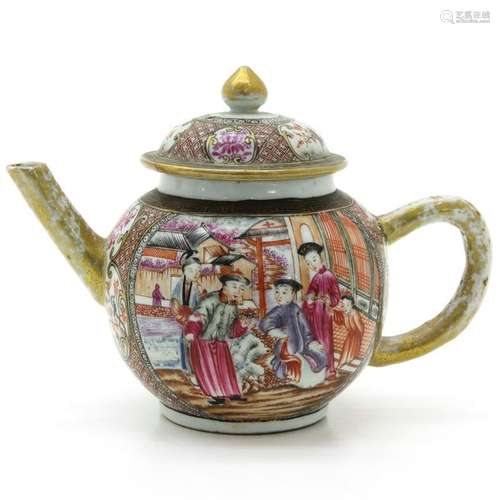 A Chinese Mandarin Decor Teapot