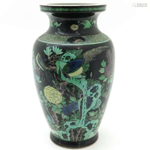 A Chinese Famille Noir Vase