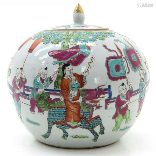 A Chinese Famille Rose Decor Jar