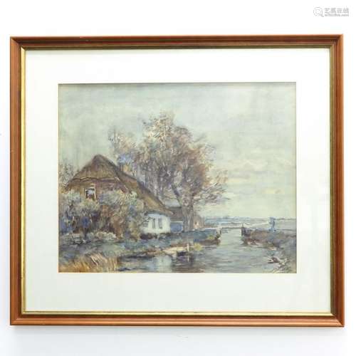 A Water Color Signed J.D. Van Velzen