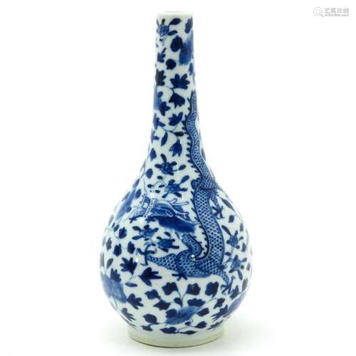 A Chinese Blue and White Bottle Vase