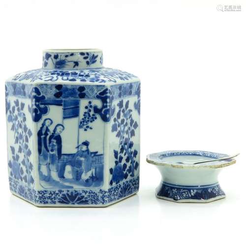 A Chinese Tea Caddy and Salt Cellar