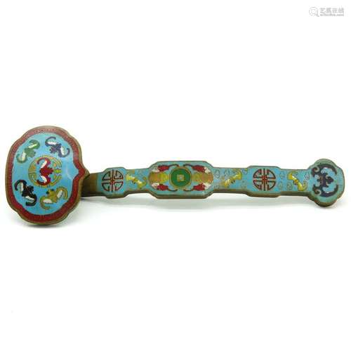 A Chinese Cloisonne Scepter