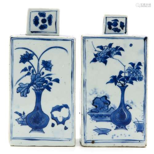 Two Chinese Blue and White Bottles