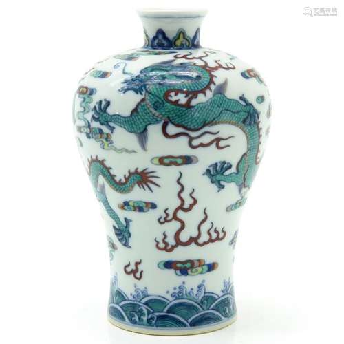 A Chinese Doucai Decor Meiping Vase