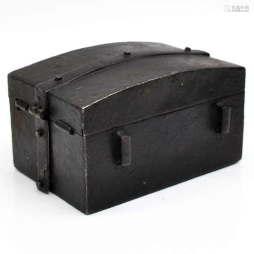 A 16th 17th Century Cast Iron Bible Box