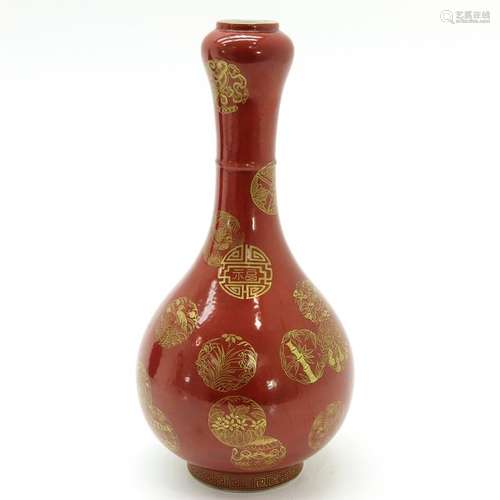 A Chinese Garlic Mouth Vase