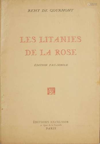 GOURMONT (Rémy de). Les Litanies de la Rose. Editi…