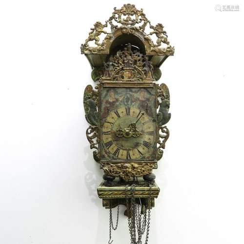 An 18th 19th Century Dutch Hanging Clock