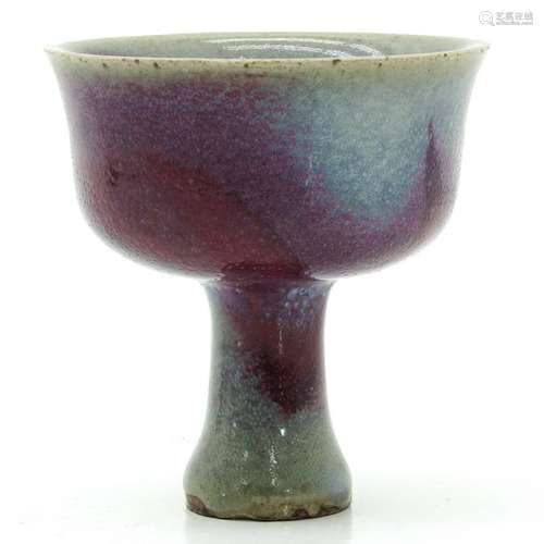 A Chinese Purple Glaze Stem Cup