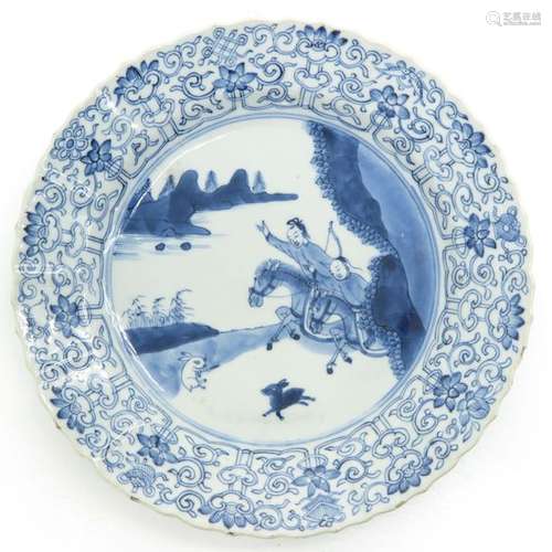 A Chinese Blue and White Plate