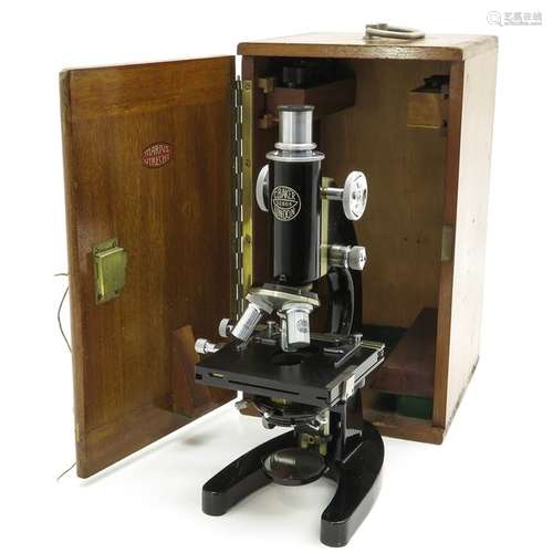 A Baker London Microscope Circa 1910