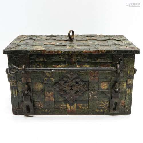 A 17th Century Cast Iron Money Trunk