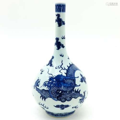 A Chinese Blue and White Bottle Vase