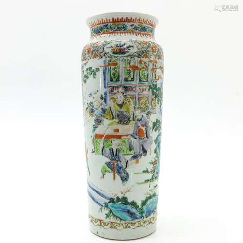 A Polychrome Decor Sleeve Vase