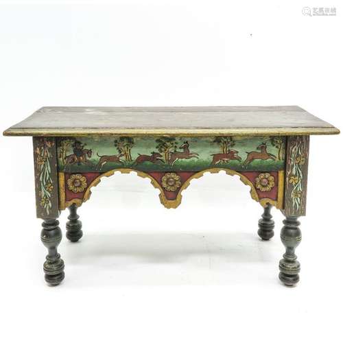 A 19th Century Dutch Painted Bench