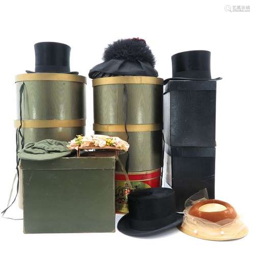 A Collection of Hat and Hat Boxes