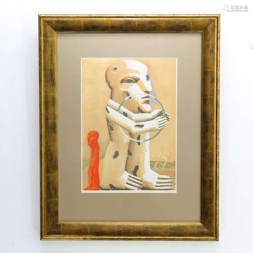 A Signed and Number Lithograph by Paul Wunderlich