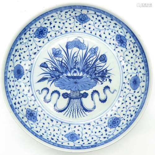 A Chinese Blue and White Plate