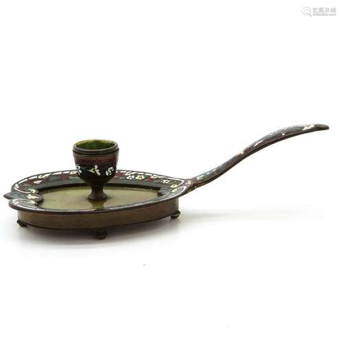 A Cloisonne Candlestick