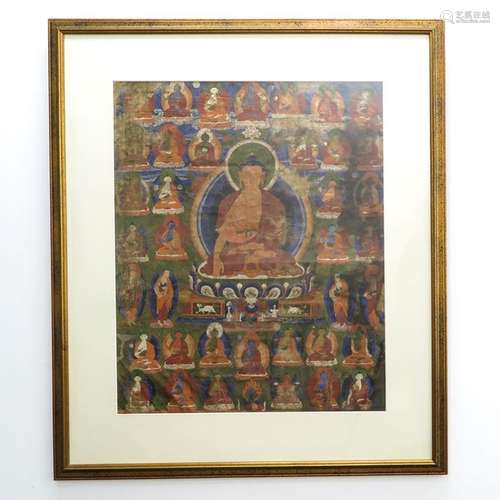 A Framed Tibetan Tanka