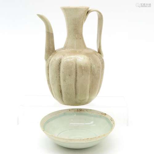 A Chinese Pitcher and Bowl