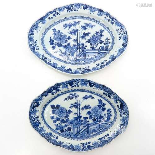 A Pair of Chinese Serving Platters