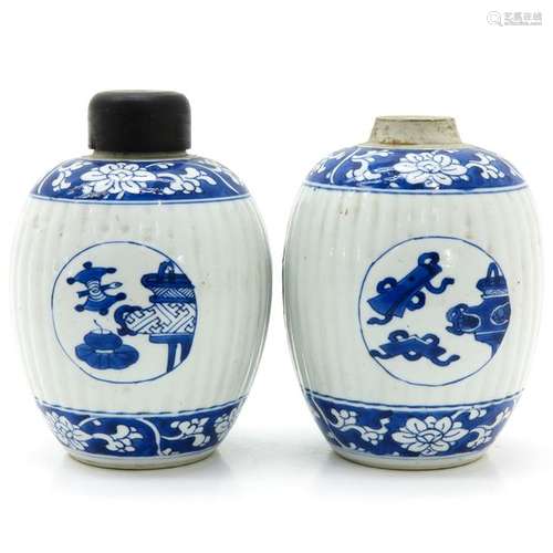 A Pair of Chinese Tea Jars