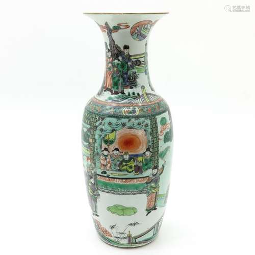 A Chinese Famille Verte Decor Vase