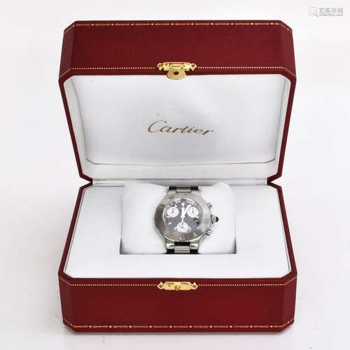 A Mens Cartier Watch in Box