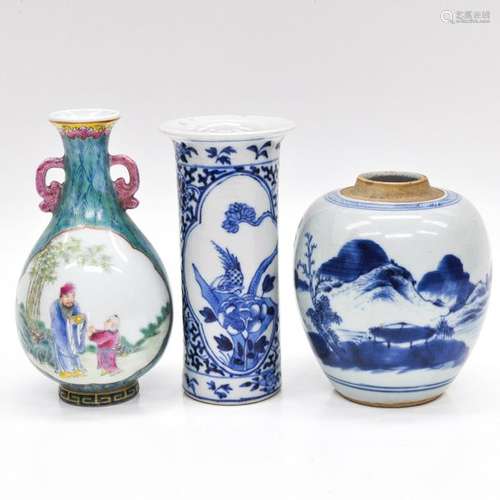 Two Chinese Vases and Ginger Jar