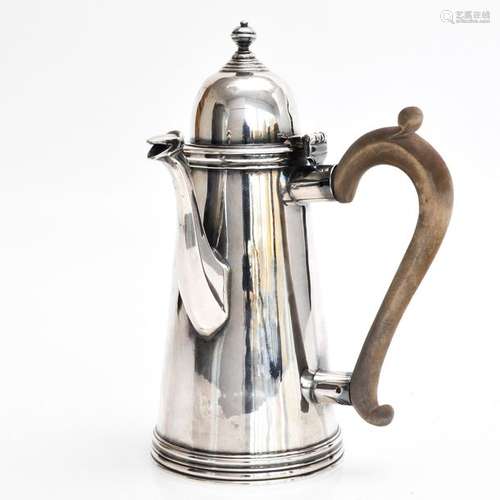 An English Silver Chocolate jug