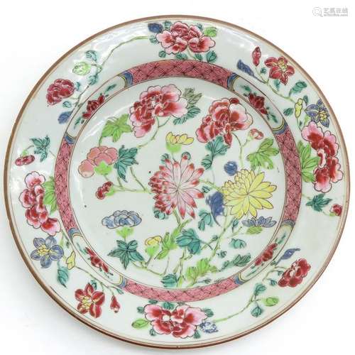 A Chinese Famille Rose Plate