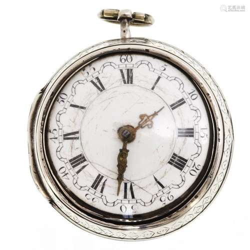 A Silver 18th Century Pocket watch