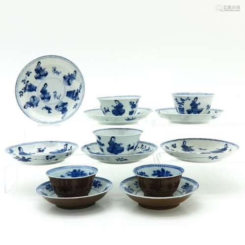 A Collection of Chinese Cups and Saucers