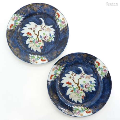 A Pair of Chinese Famille Rose Plates