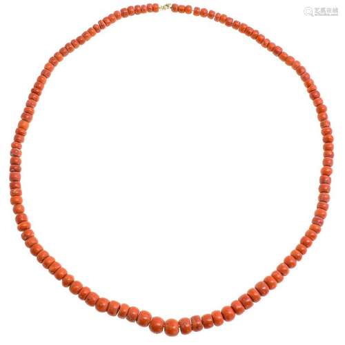 A 19th Century Red Coral Necklace