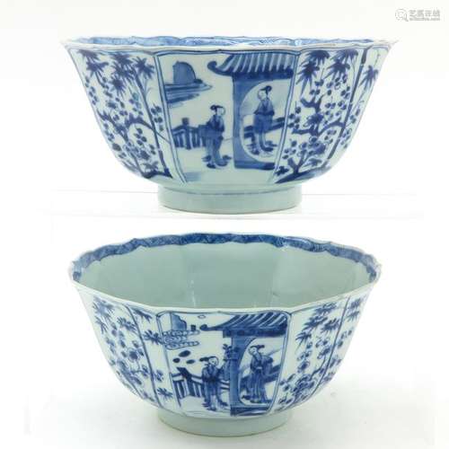 Two Chinese Blue and White Bowls