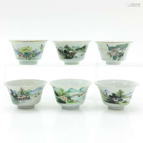 A Series of Six Chinese Cups