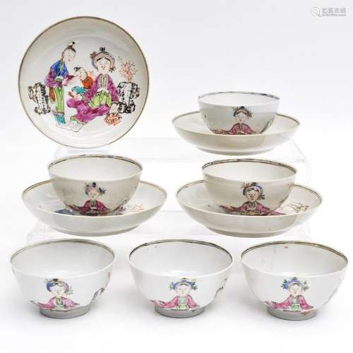 A Collection of Chinese Cups and Saucers